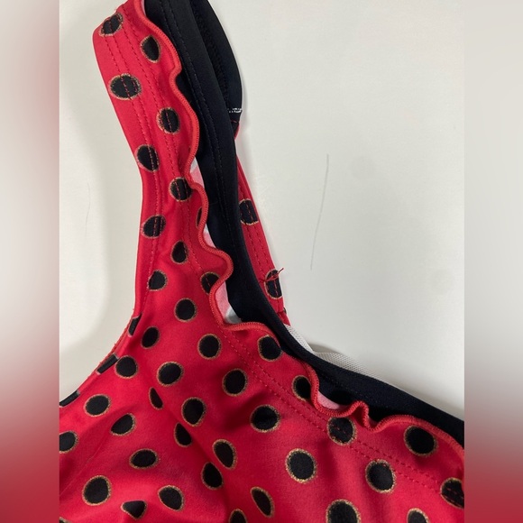 Liz Claiborne Tankini Top Red w/ Black Bottoms - Picture 2 of 9